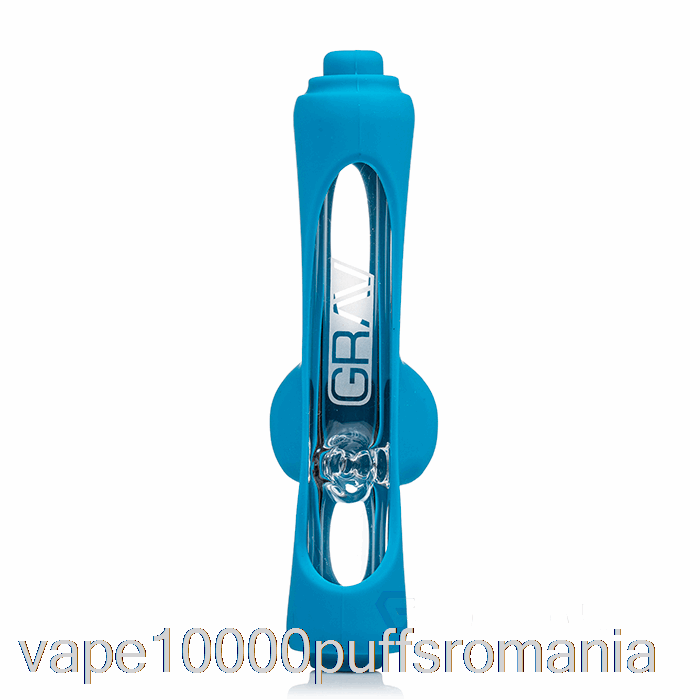 Vape Romania Grav Mini Steamroller Cu Piele De Silicon Albastru